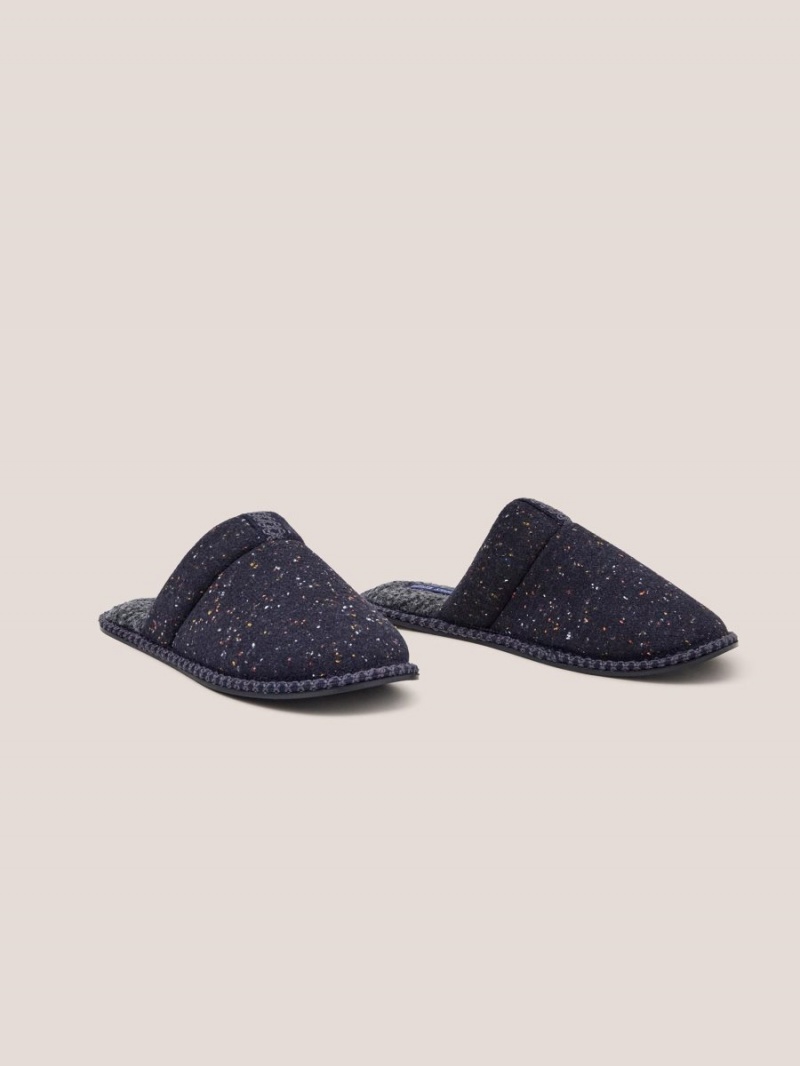 Navy Multi White Stuff Neppy Slip On Mule Slipper | 03469HICK