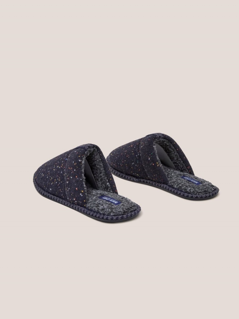 Navy Multi White Stuff Neppy Slip On Mule Slipper | 03469HICK