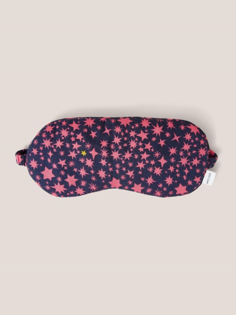 Navy Multi White Stuff Printed Reversible Eye Mask | 48709WONS