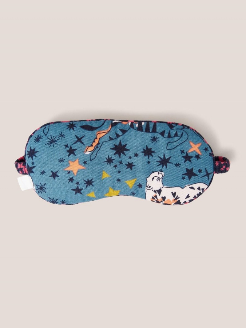 Navy Multi White Stuff Printed Reversible Eye Mask | 48709WONS