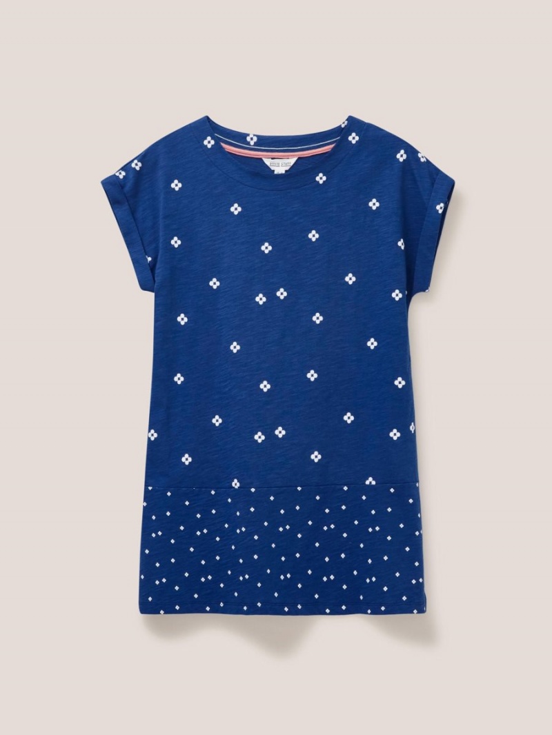 Navy Print White Stuff Carrie Tunic | 94613CWRT