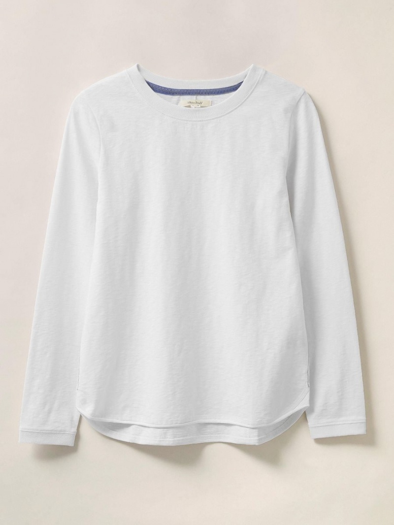 Pale Ivory White Stuff Cassie Crew Tee | 85627YVEI