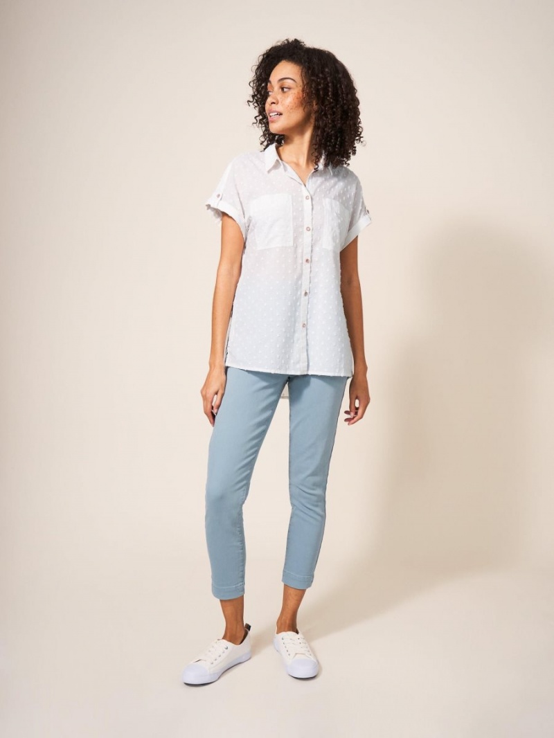 Pale Ivory White Stuff Ella Organic Cotton Shirt | 28076KUZC