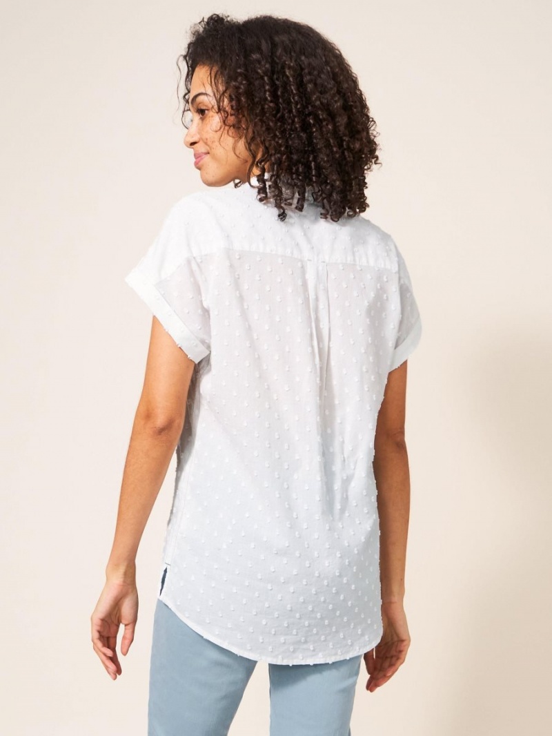 Pale Ivory White Stuff Ella Organic Cotton Shirt | 28076KUZC