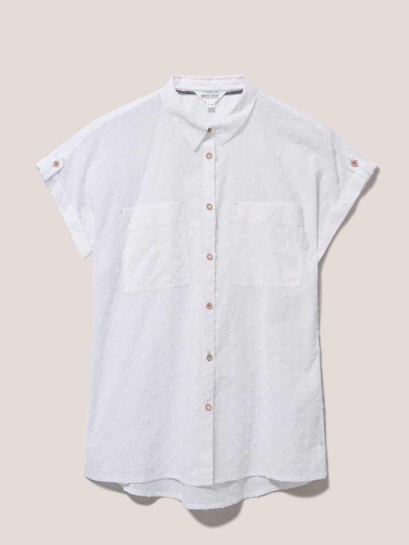 Pale Ivory White Stuff Ella Organic Cotton Shirt | 28076KUZC