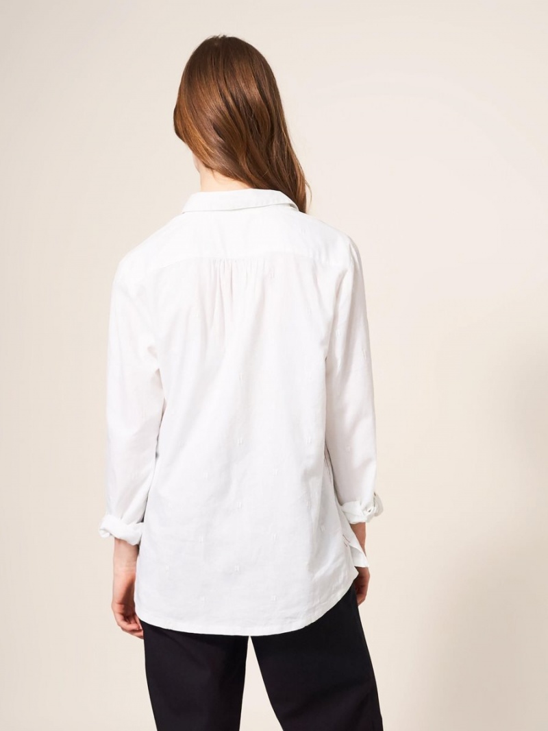 Pale Ivory White Stuff Sophie Organic Cotton Shirt | 78635ZNCO