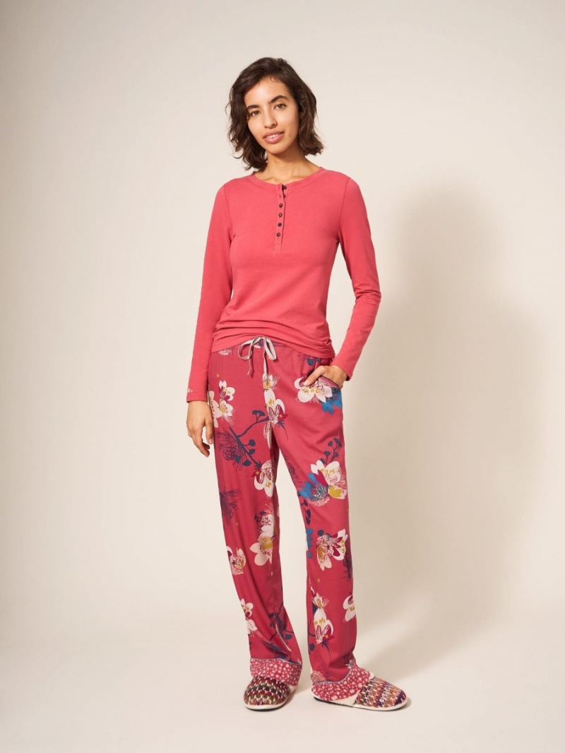 Pink Multi White Stuff Nina Organic Pj Bottom | 81260JIUL