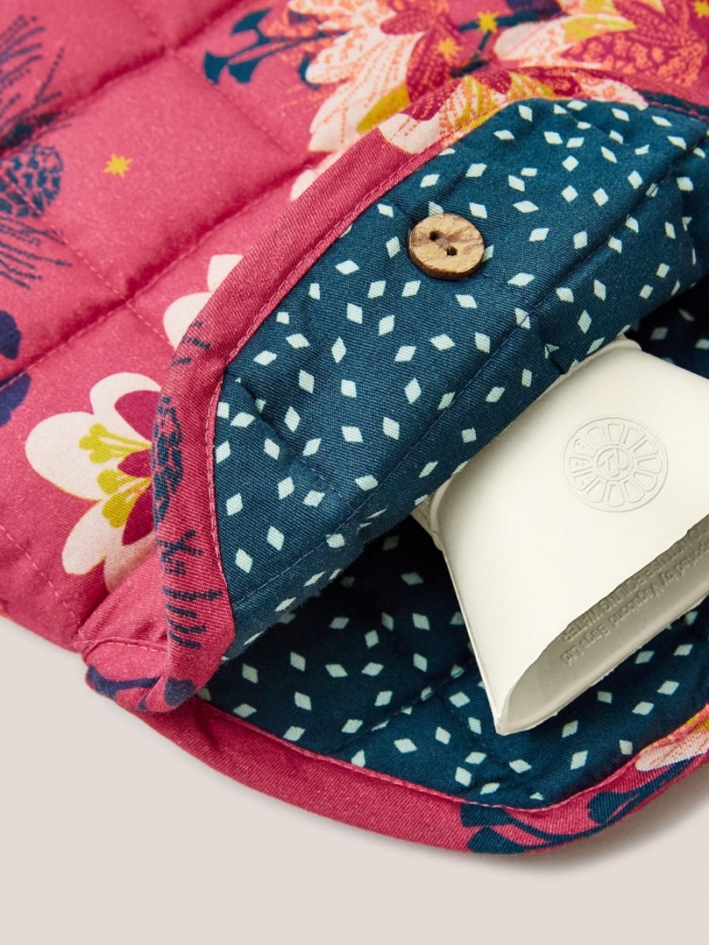 Pink Multi White Stuff Reversible Hot Water Bottle | 21683GCRZ