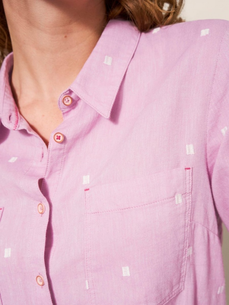 Pink Multi White Stuff Sophie Organic Cotton Shirt | 19267SVGA