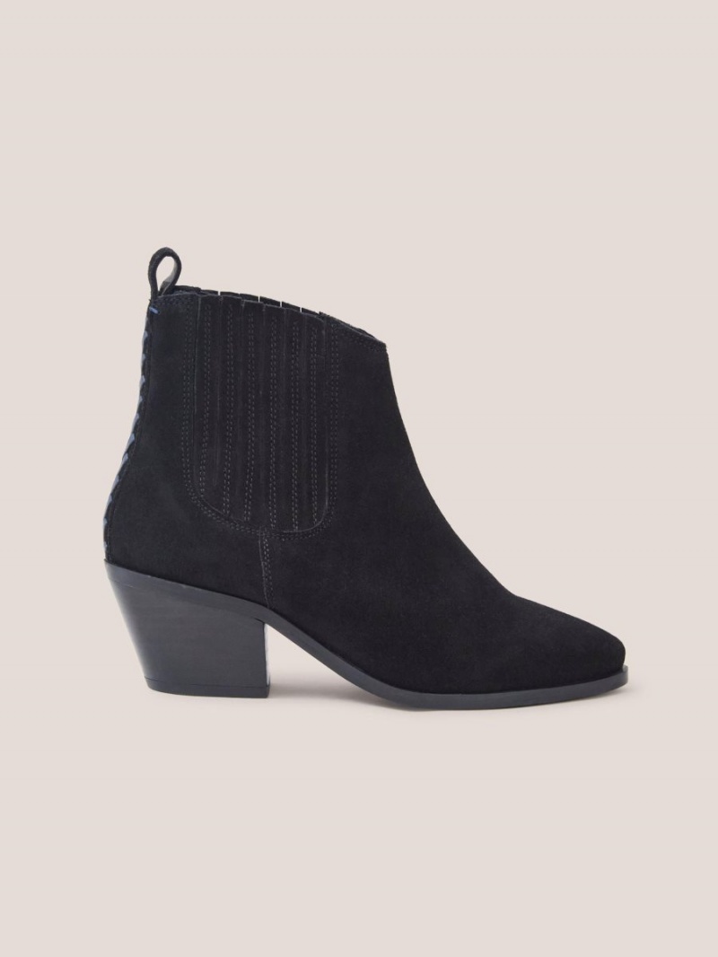 Pure Black White Stuff Cherry Suede Ankle Boot | 36928XRMH