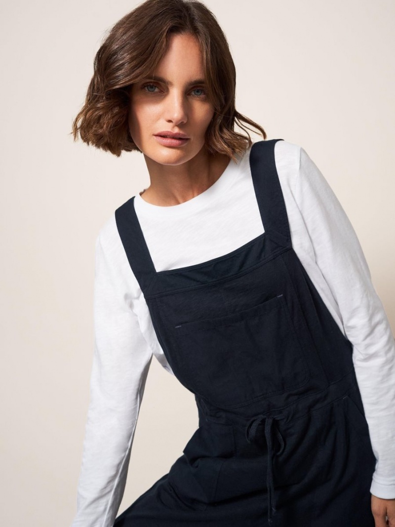 Pure Black White Stuff Daphne Jersey Dungaree | 46527TGKF