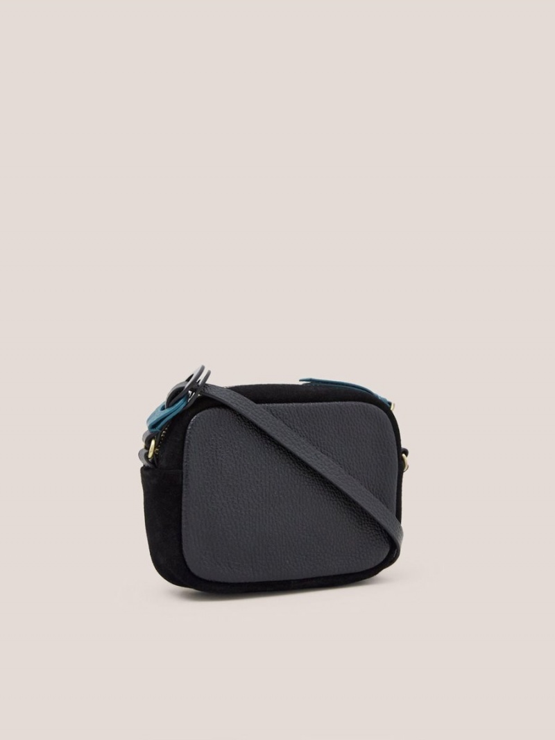 Pure Black White Stuff Lexi Patent Mini Camera Bag | 06239JABC