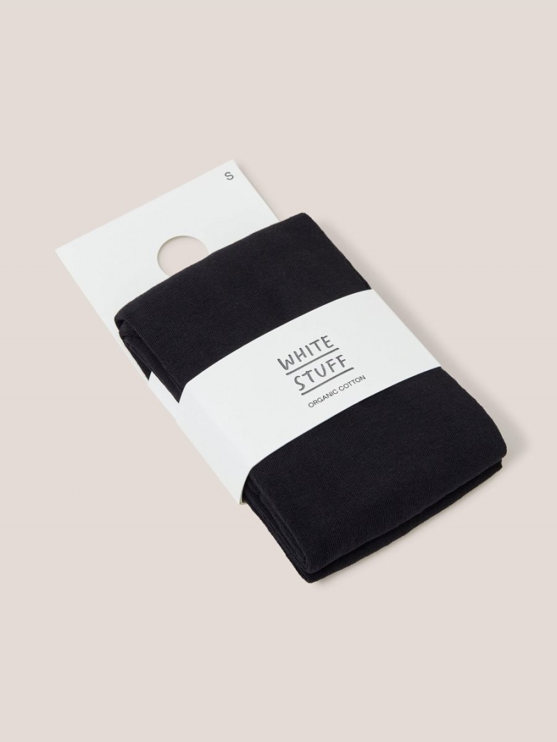 Pure Black White Stuff Patty Plain Versatile Tights | 12879KDMY