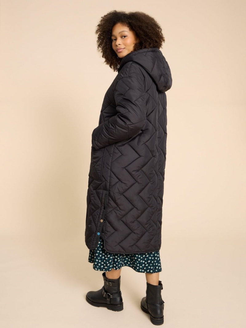 Pure Black White Stuff Sloane Padded Coat | 65170IACZ