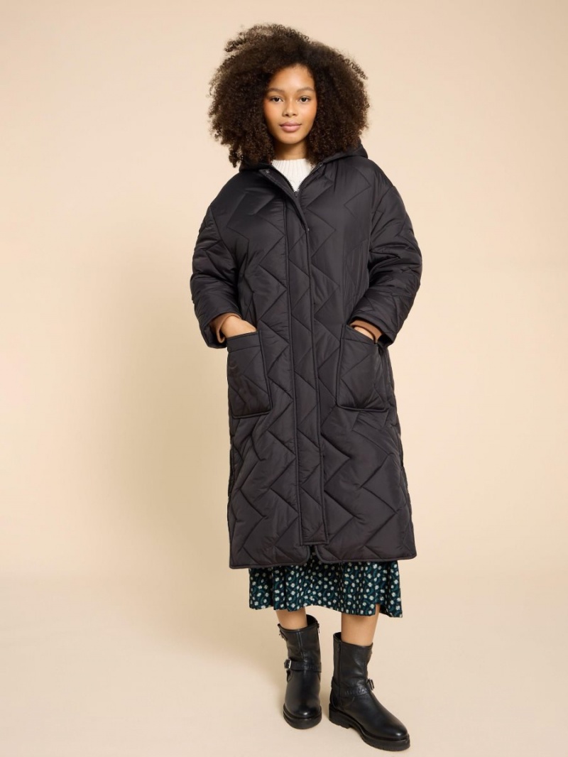 Pure Black White Stuff Sloane Padded Coat | 65170IACZ