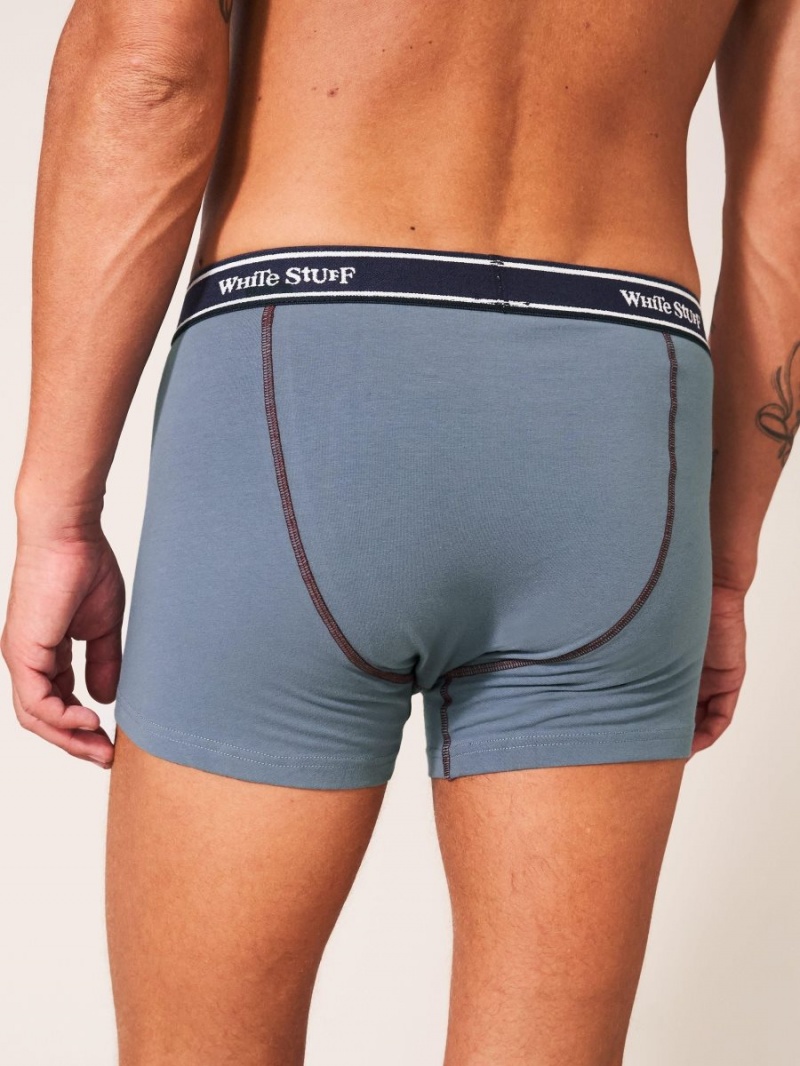 Teal Multi White Stuff 2 Pack Boxers Plain And Stripe | 59278RZFW