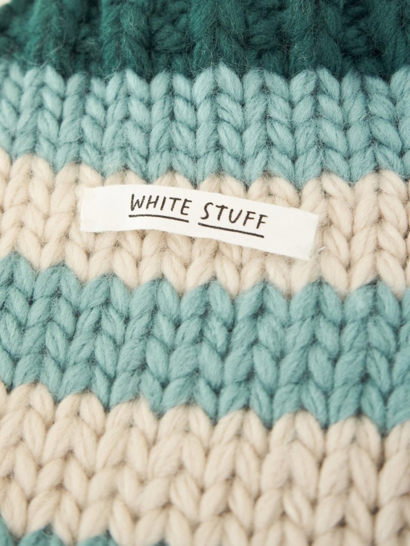 Teal Multi White Stuff Knitted Hot Water Bottle | 02746WQDK