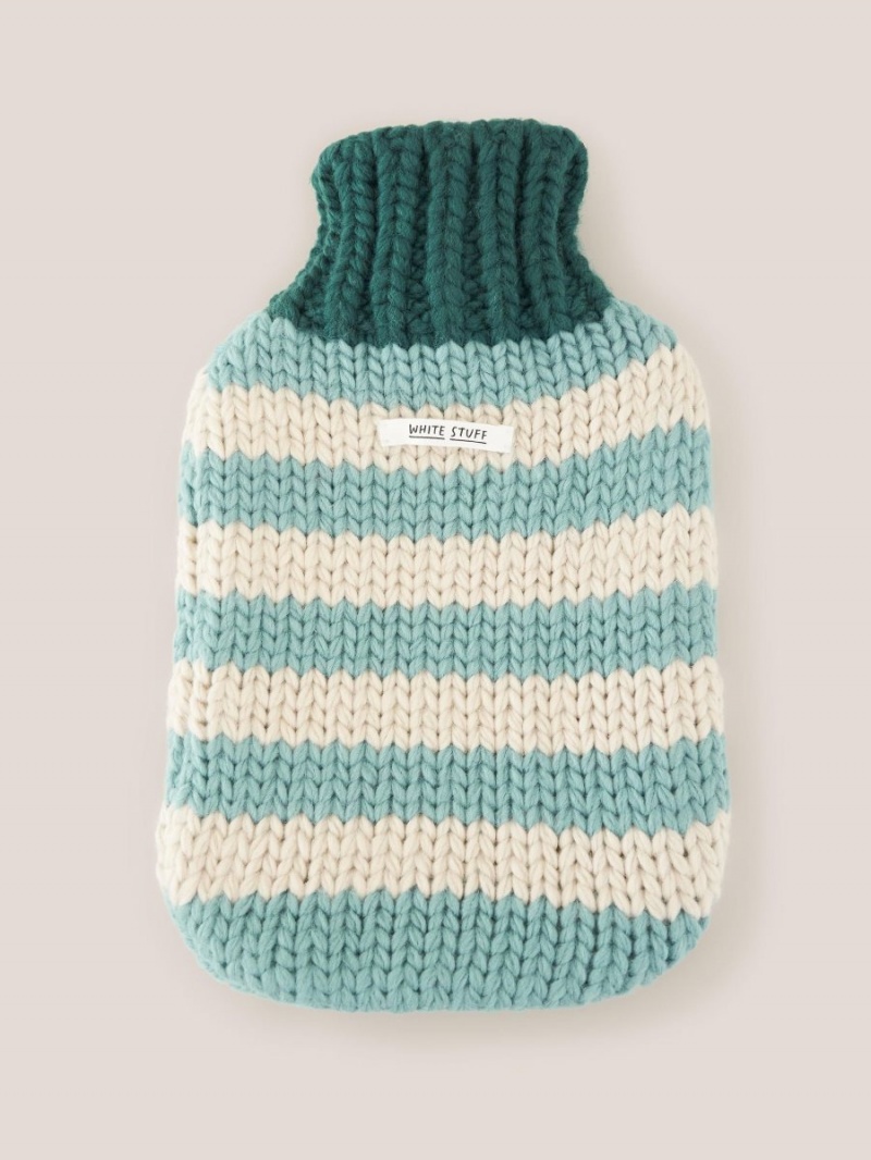 Teal Multi White Stuff Knitted Hot Water Bottle | 02746WQDK