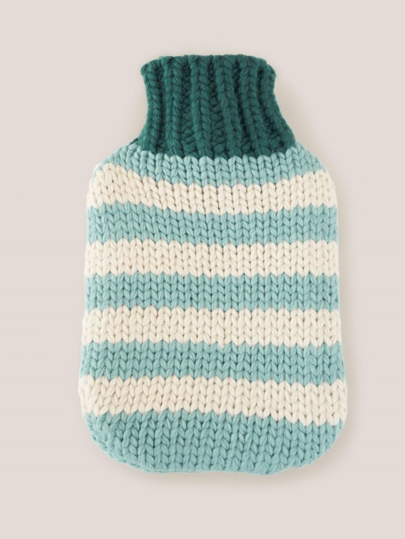 Teal Multi White Stuff Knitted Hot Water Bottle | 02746WQDK