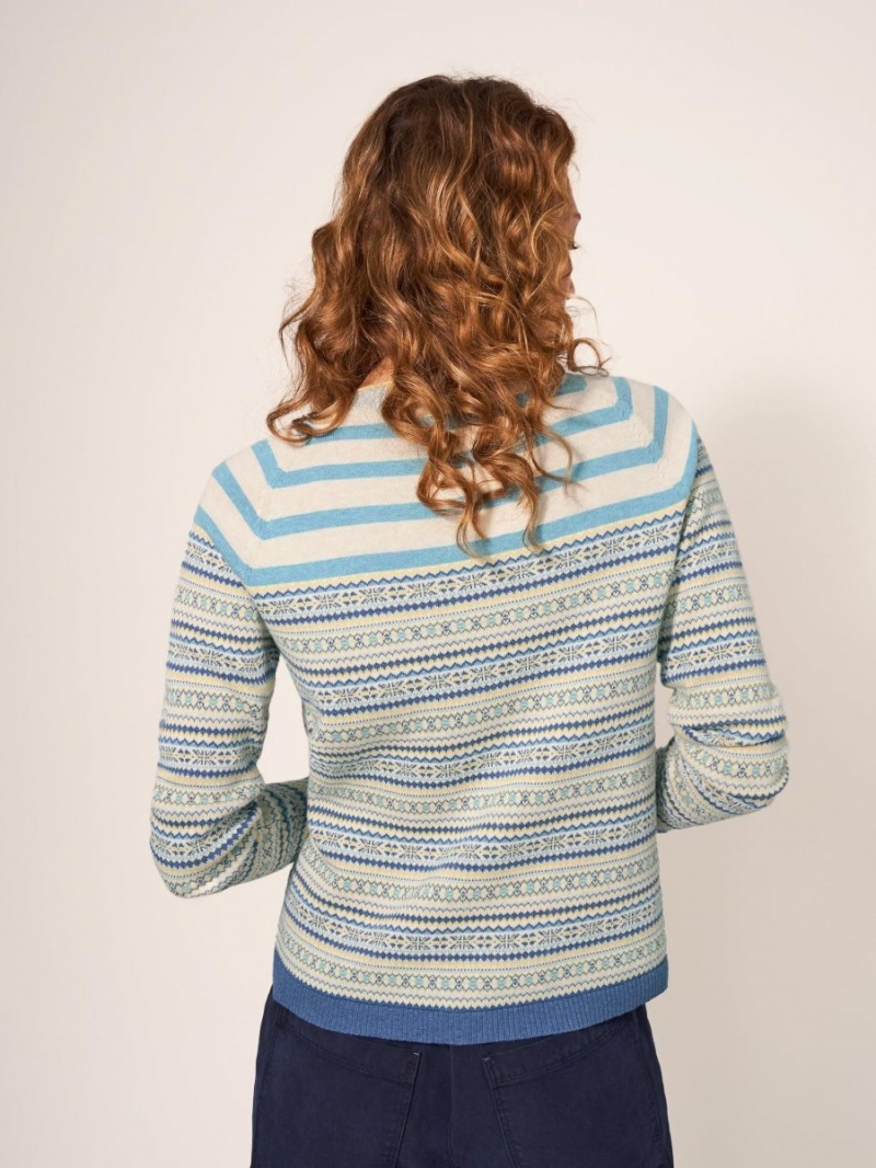 Teal Multi White Stuff Lulu Stripe Cardigan | 57862HORY