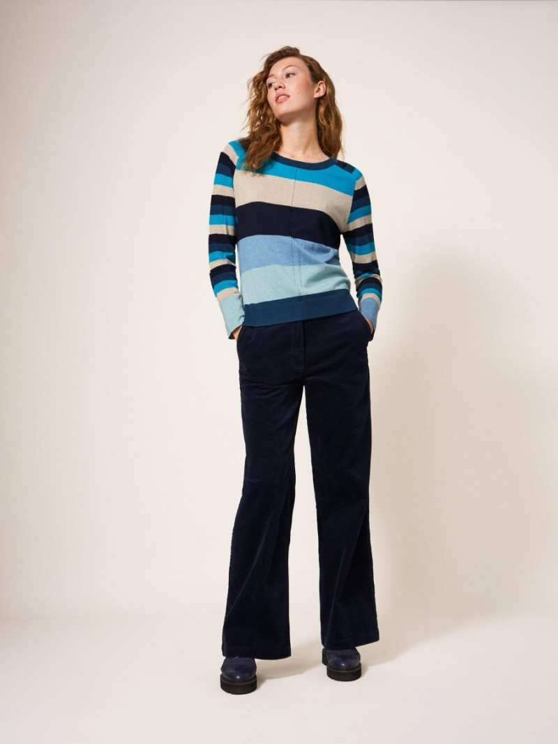 Teal Multi White Stuff Urban Colourblock Jumper | 05283QDKT