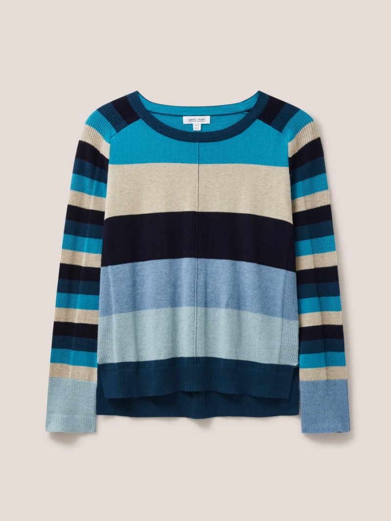 Teal Multi White Stuff Urban Colourblock Jumper | 05283QDKT